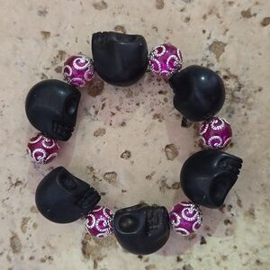 6in Skull Stretch Bracelet